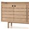 Yulla Rustic Lodge Brown Solid Teak Wood 4 Door Outdoor Sideboard