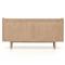 Yulla Rustic Lodge Brown Solid Teak Wood 4 Door Outdoor Sideboard