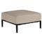 Havana Beige Sunbrella Cushion Black Frame Cane Square Outdoor Ottoman