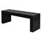 Leilani Industrial Loft Black Concrete Outdoor Bench