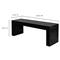 Leilani Industrial Loft Black Concrete Outdoor Bench