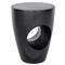 Ayaan Modern Classic Black Concrete Round Outdoor Stool