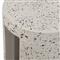 Lyone Coastal Beach White Concrete Grey Terrazo Round Outdoor Stool