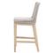 Kailey Coastal Taupe Woven Rope Grey Teak Outdoor Counter Stool