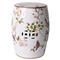 Tristan Modern Classic White Porcelain Flower Birds Outdoor Garden Stool