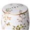 Tristan Modern Classic White Porcelain Flower Birds Outdoor Garden Stool