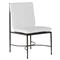 Roma Slate Grey Aluminum White Cushion Outdoor Dining Chair