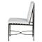 Roma Slate Grey Aluminum White Cushion Outdoor Dining Chair
