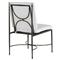 Roma Slate Grey Aluminum White Cushion Outdoor Dining Chair
