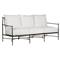 Roma Slate Grey Aluminum White Performance Outdoor Sofa - 77&quot;