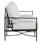 Roma Slate Grey Aluminum White Performance Outdoor Sofa - 77&quot;