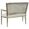 Chanelle French Country Brown Wood White Performance Seat Bench