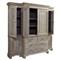 Belinda French Country Grey Pine Wood China Cabinet