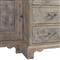 Belinda French Country Grey Pine Wood China Cabinet