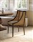 Lyndon Coastal Black Mahogany White Upholstered Seat Cane Dining Chair