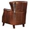 Sherriline Modern Classic Brown Upholstered Leather Cushion Wing Chair