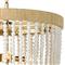 Milos Coastal White Steel Beach Brown Rattan Chandelier