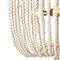 Milos Coastal White Steel Beach Brown Rattan Chandelier