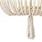 Milos Coastal White Steel Beach Brown Rattan Chandelier