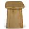 Laura Rustic Lodge Brown Oak Wood Round Edge Entryway Bench