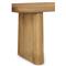 Laura Rustic Lodge Brown Oak Wood Round Edge Entryway Bench