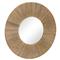 Heather Coastal Beach Natural Jute Steel Frame Round Wall Mirror