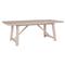 Miya Coastal Beach Cream Wood Rectangular Extendable Dining Table - 84-124&quot;W
