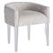 Riya Hollywood Regency White Cushion Acrylic Vanity Stool