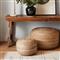Sangam Coastal Beige Jute Round Pouf