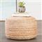 Sangam Coastal Beige Jute Round Pouf