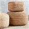 Sangam Coastal Beige Jute Square Pouf
