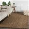 Amara Coastal Beach Brown Jute Natural Rug - 5&#39;x8&#39;