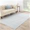 Codie Coastal Beach Celestial Blue Wool Patterned Rug - 7&#39;10&quot;x9&#39;10&quot;