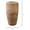 Presley Coastal Brown Wood Cylinder Decorative Vase