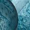 Athena Coastal Blue Hand Blown Glass Orb Sculpture - Set of 2