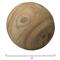 Amanda Coastal Brown Carved Wood Orb Sculpture - Set of 3