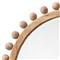 Brooke Coastal Beach Natural Wood Beveled Round Wall Mirror