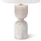 Joan Hollywood Regency White Stone Base Table Lamp