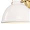 Eloise Hollywood Regency White Ceramic Natural Brass Accent Sconce