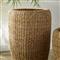 Zuri French Country Brown Woven Seagrass Round Basket Planter - Set of 2