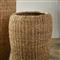 Zuri French Country Brown Woven Seagrass Round Basket Planter - Set of 2