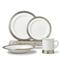MATCH Modern Convivio Rim White Ceramic Dessert Plate