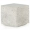 Otto Modern Classic White Concrete Outdoor Square End Table