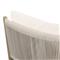 Rose Coastal Beach Off White Upholstered Rope Back Wood Outdoor Lounge Chair