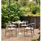 Mona Modern Classic Silver Aluminum Outdoor Bistro Table - 42&quot;W