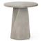 Barley Industrial Loft Grey Concrete Round Outdoor Pedestal End Table