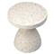 Richard Modern Classic Speckled White Stone Outdoor Side Table