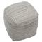 Marissa Modern Classic Off-White Upholstered Outdoor Pouf
