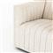 Leo Mid Century Modern White Upholstered Swivel Tufted Occasional Chair