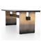 Coen Industrial Loft Black Oak Wood Rectangular Dining Table - 94&quot;W